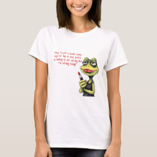 T-shirt Grenouille parler de maquillage drôle