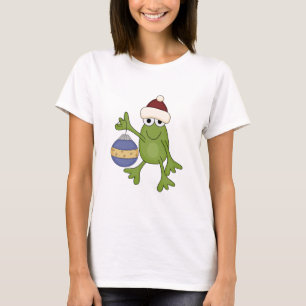 T-shirt Grenouille père Noël avec tee-shirts et cadeaux