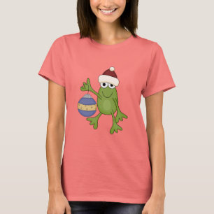T-shirt Grenouille père Noël avec tee-shirts et cadeaux