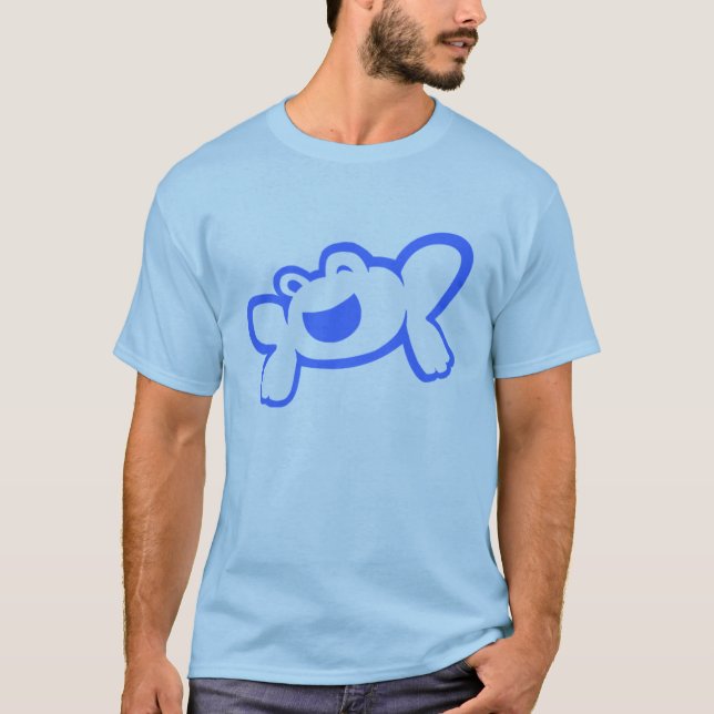 T-shirt Grenouille positive (bleue) (Devant)
