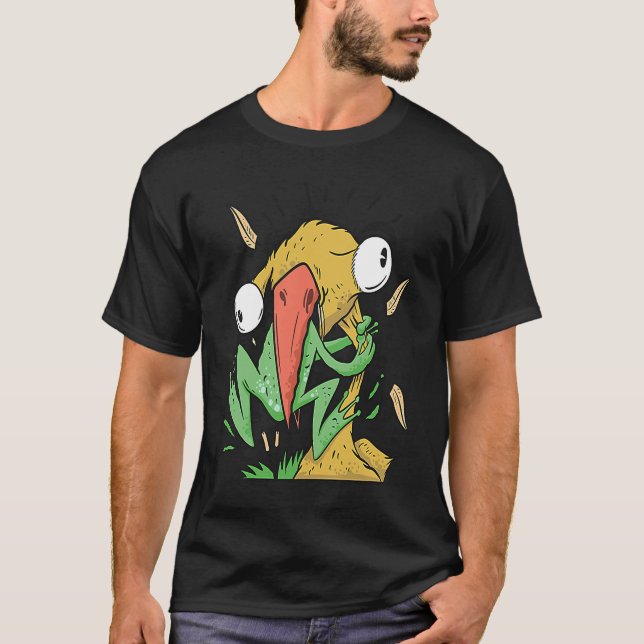 T-shirt grenouille poule poule coq (Devant)