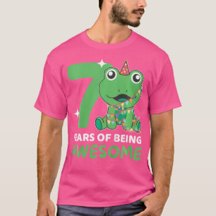T-shirt Grenouille Pour 7E Anniversaire Enfants Sept Ans P