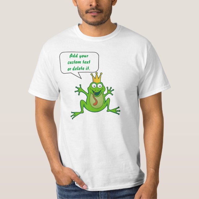 T-shirt Grenouille Prince avec texte personnalisé (Devant)