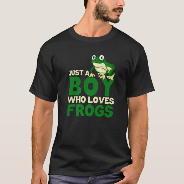 T-shirt Grenouille Qui Attrape Les Enfants Juste Un Garçon (Devant)