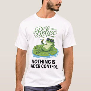 T-shirt Grenouille relaxante sur un nénuphar