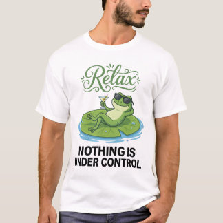 T-shirt Grenouille relaxante sur un nénuphar