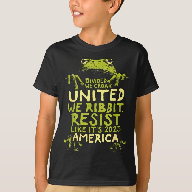 T-shirt Grenouille résiste mignon drôle  (Devant)