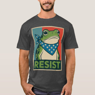T-shirt Grenouille Résiste Oregon Pas De Rois Protestation