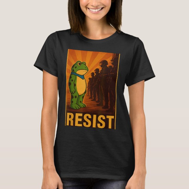 T-shirt Grenouille Résiste Rtland Grenouille Protestation  (Devant)