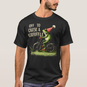 T-shirt Grenouille Rétro à Vélo Partant pour Causer une Ag