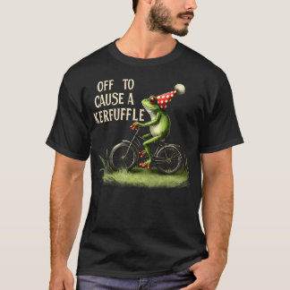 T-shirt Grenouille Rétro à Vélo Partant pour Causer une Ag