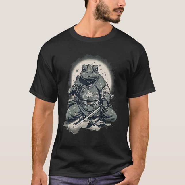 T-shirt Grenouille samouraï vintage (Devant)