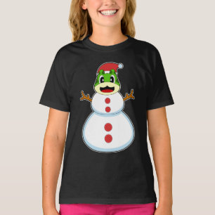 T-shirt Grenouille Snowman de Noël