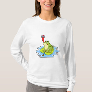 T-shirt Grenouille sur la feuille avec insecte