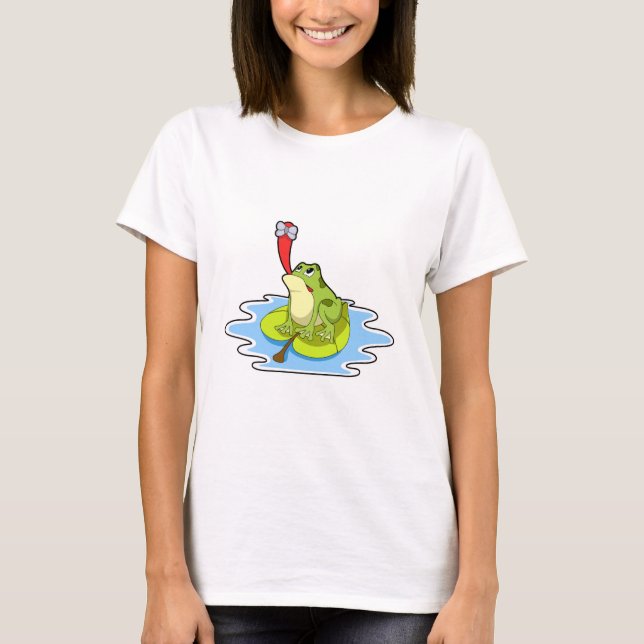 T-shirt Grenouille sur la feuille avec insecte (Devant)