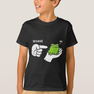 T-shirt Grenouille sur la main se comporte drôle mème dess