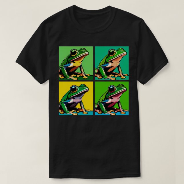 T-shirt Grenouille verte Art Cool Grenouille (Design devant)