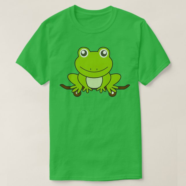 T-shirt Grenouille verte sur skateboard drôle animal (Design devant)