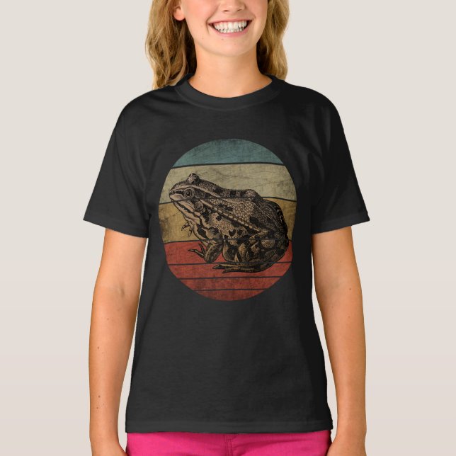 T-SHIRT GRENOUILLE VINTAGE BRANCHÉE (Devant)