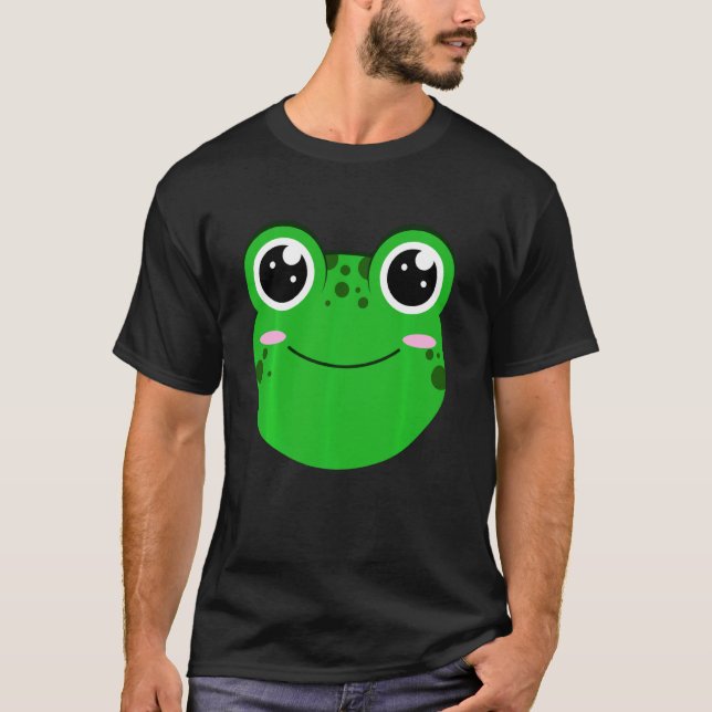 T-shirt Grenouille Visage Vrai Toad Amphibian Green Froggy (Devant)