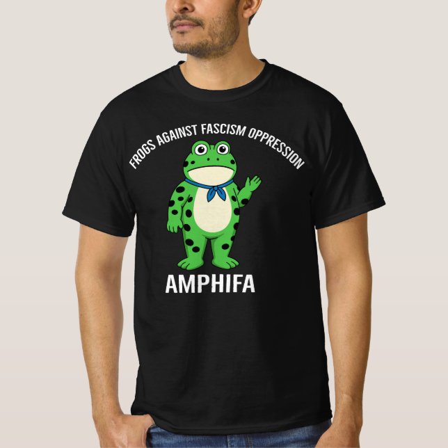 T-shirt Grenouilles Contre l'Oppression Fasciste AMPHIFA D (Devant)