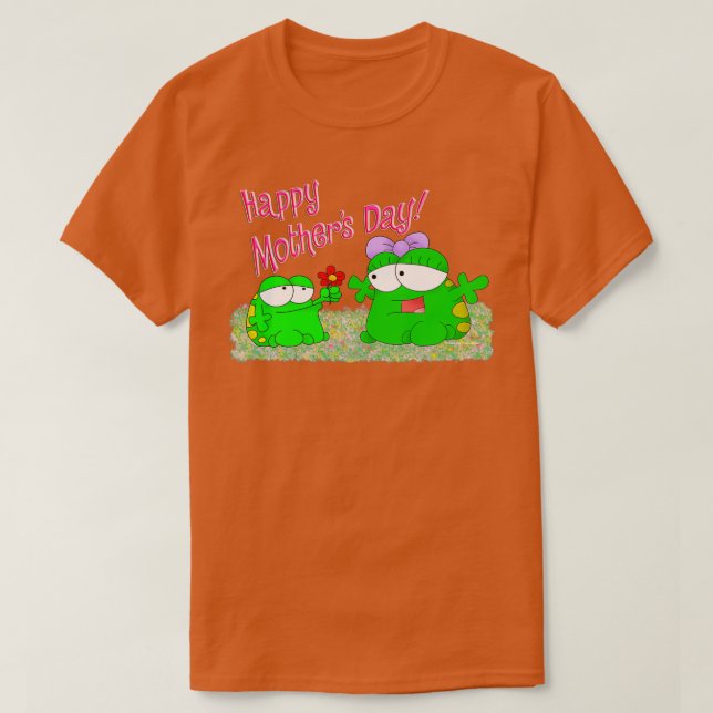 T-shirt Grenouilles de la fête des mères (Design devant)