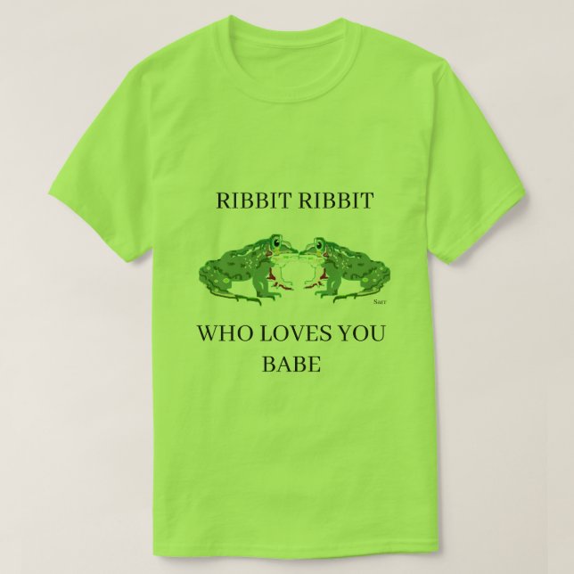 T-shirt grenouilles en amour Ribbit (Design devant)