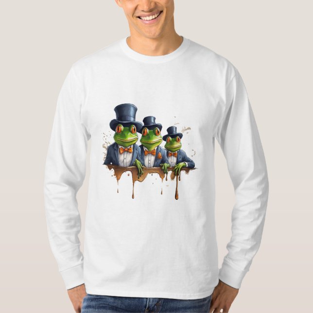 T-shirt Grenouilles en élégance (Devant)
