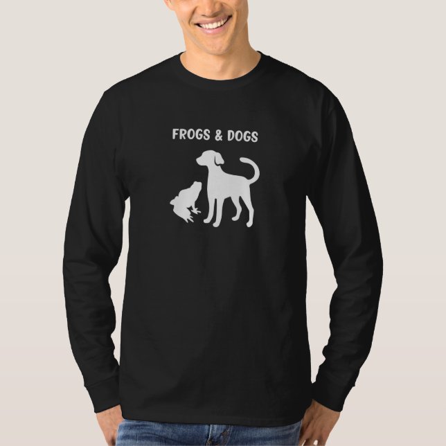 T-shirt Grenouilles Et Chiens Conception Pour Les Ventilat (Devant)