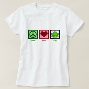T-shirt Grenouilles Peace Love