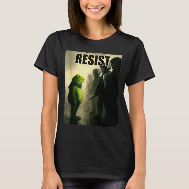 T-shirt Grenouilles résistent à la protestation de grenoui (Devant)