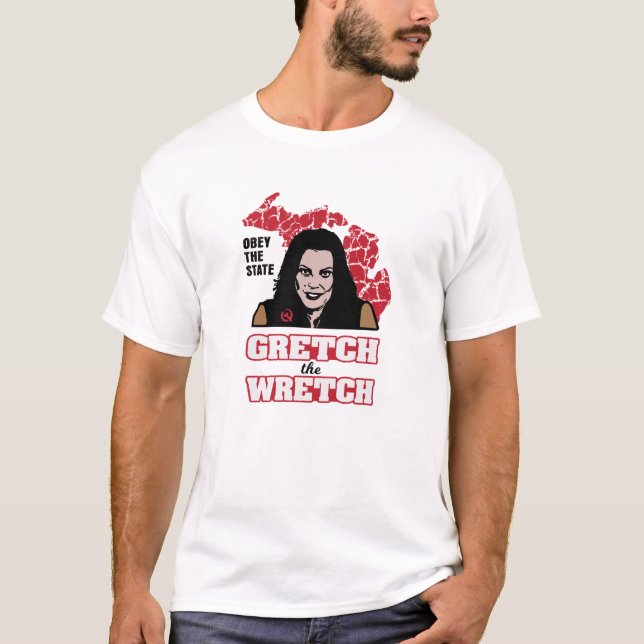 T-SHIRT GRETCHEN WHITMER - OBEY STATE - MICHIGAN GOV (Devant)