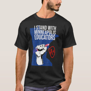 T-shirt Grève de marche de l'enseignant I soutien Minneapo