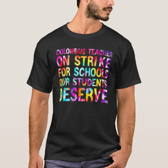T-shirt Grève des enseignants de Columbus Ohio OH enseigna (Devant)
