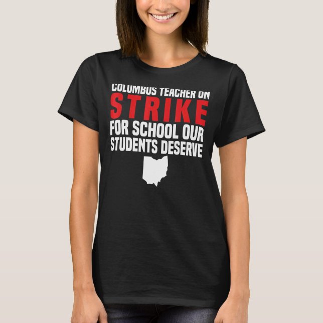 T-shirt Grève des enseignants OH enseignant Columbus Ohio  (Devant)