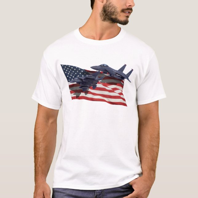 T-shirt Grève Eagles de deux F-15E (Devant)