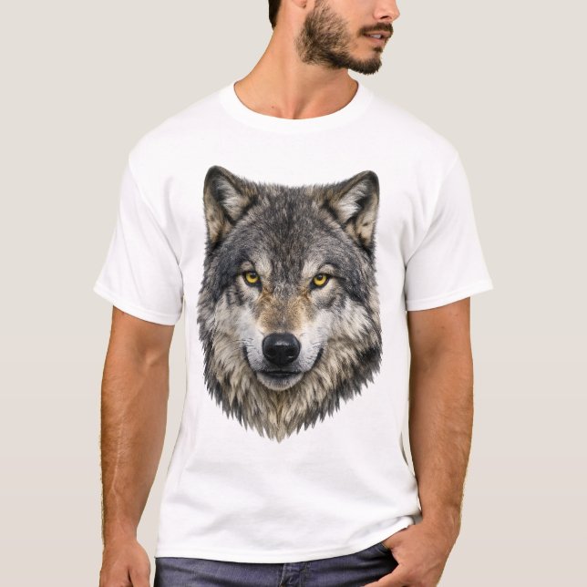 T-shirt Grey Alpha Wolf Tee (Devant)