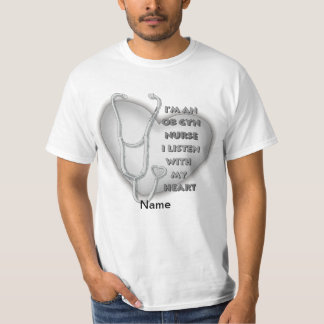 T-shirt Grey Heart ObGyn Nurse
