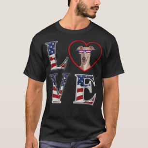 T-shirt Greyhhound 4 juillet Memorial Day Veterans Chien M