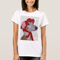 Greyhound avec Casquette en laine rouge 2