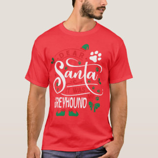 T-shirt Greyhound Chien de Noël Chien de race cadeau garço