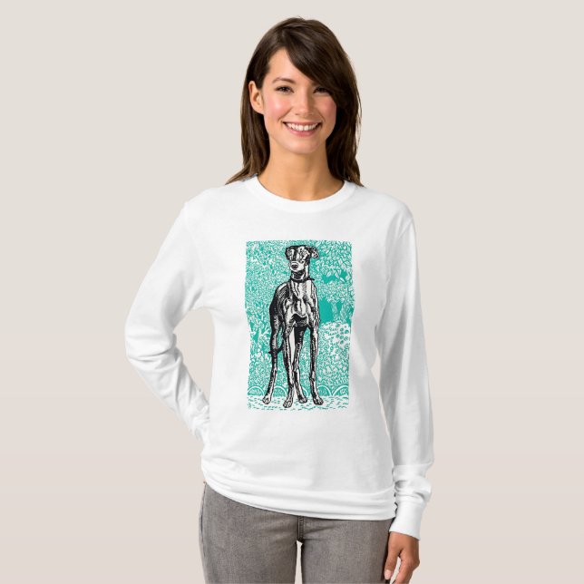 T-shirt Greyhound Majesty par Moriz Jung (Devant entier)