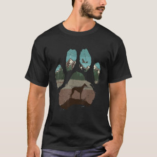 T-shirt Greyhound Paw Maman Papa Chien Femmes