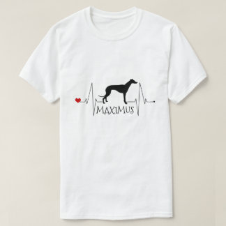 T-shirt Greyhound personnalisé Whippet Love Chien Coeur Be