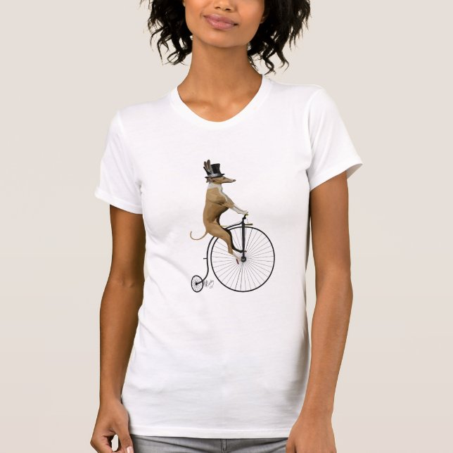 T-shirt Greyhound sur Black Penny Farthing Bike (Devant)