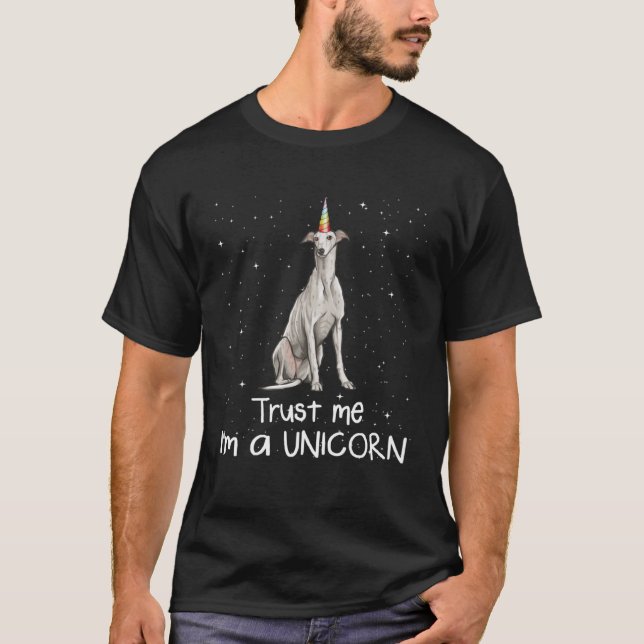 T-shirt Greyhound Trust Me I m A Unicorn Dog (Devant)