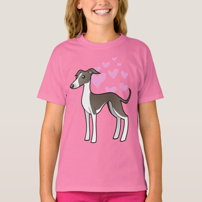 T-shirt Greyhound / Whippet / Grise italienne (Devant)