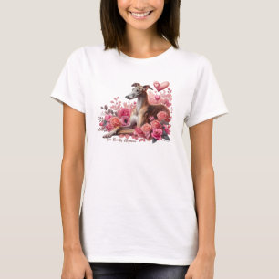 T-shirt Greyhound, Whippet, Iggy ou Galgo Romantique