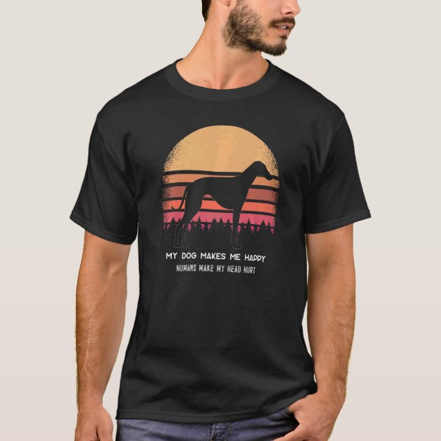 T-shirt Greyhound Windhound Chien race 3 (Devant)