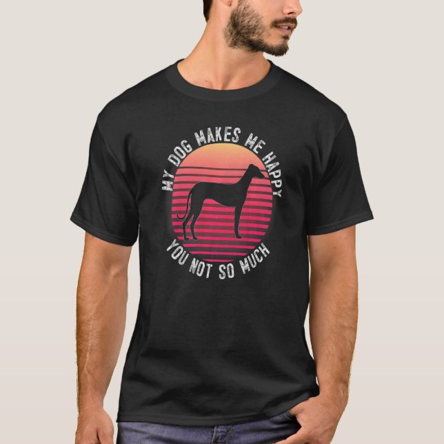 T-shirt Greyhound Windhound Chien race 4 (Devant)